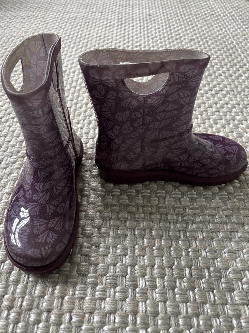 UGG Kids Purple Patterned Rain Boots